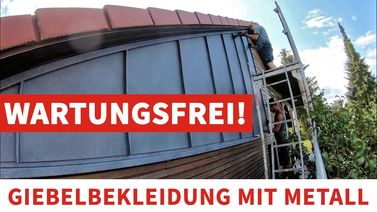 Wartungsfreie Metallbekleidung für eine Holzfassade