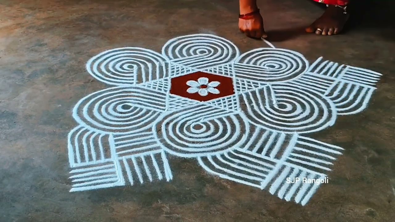 Thai poosam special kolam 🌺 Easy padi kolam designs 🌺 daily muggulu 🌺