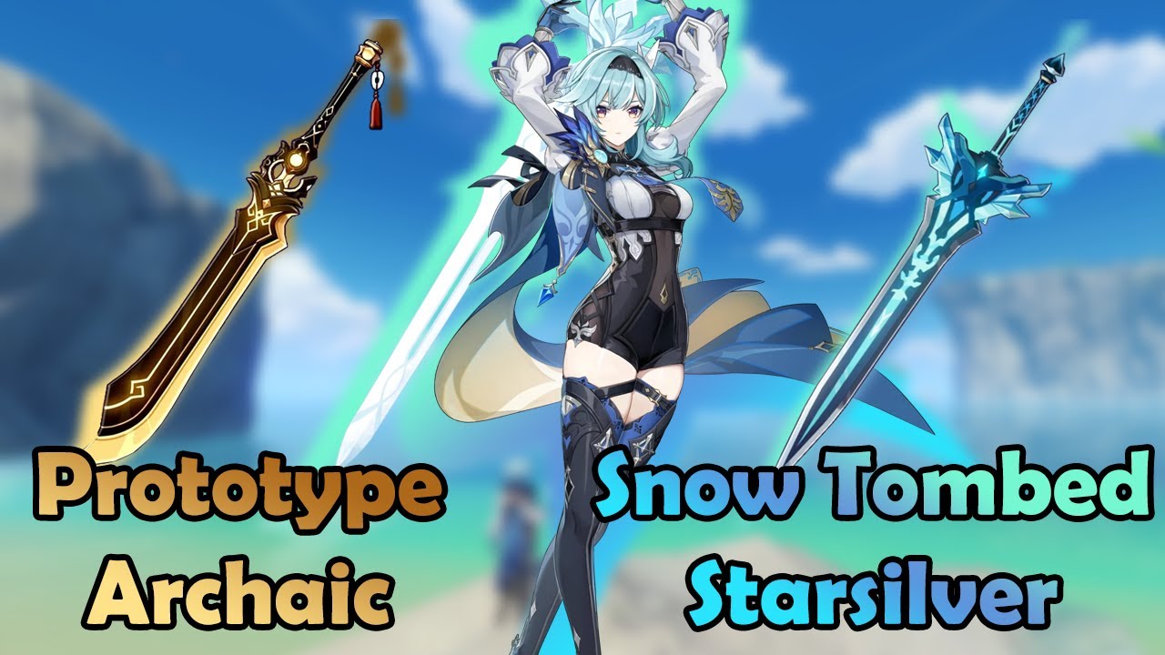 Eula C0 F2P WEAPON COMPARISON | Prototype Archaic vs Snow-Tombed Starsilver