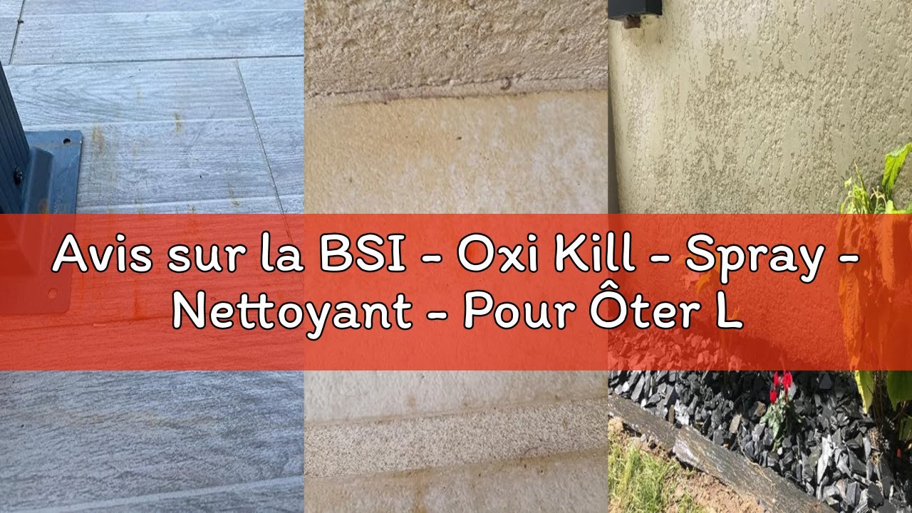 Avis sur la BSI - Oxi Kill - Spray - Nettoyant - Pour Ôter Les Tâches De Rouille - Efficace Sur Tout