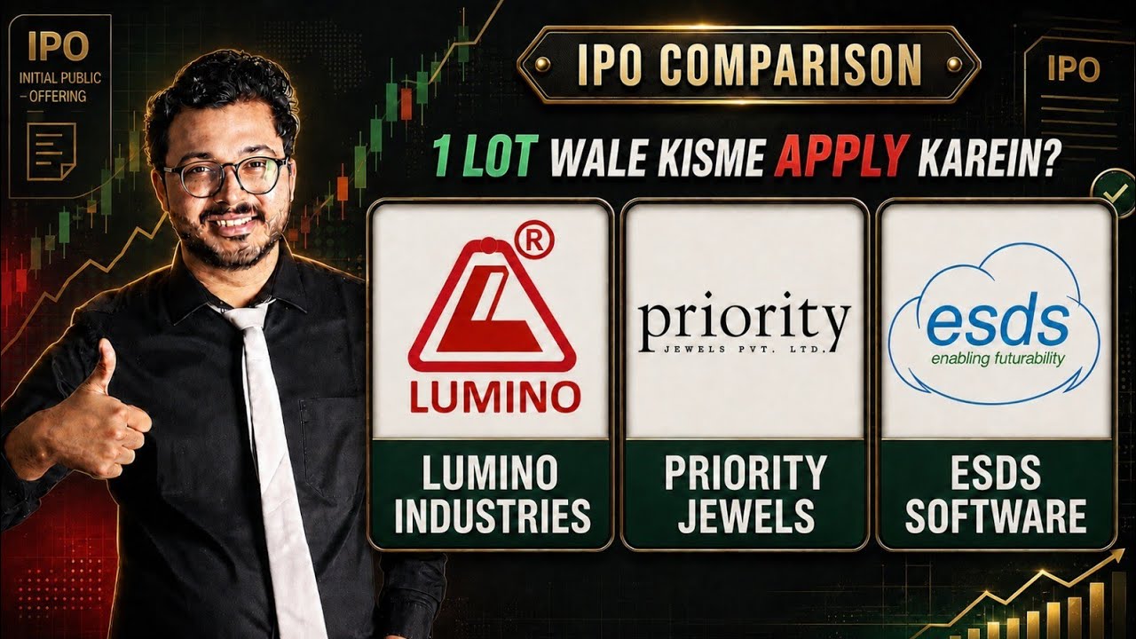 3 IPO comparison | Lumino vs ESDS vs priority jewels | Latest IPO GMP | hytech skyways allotment 