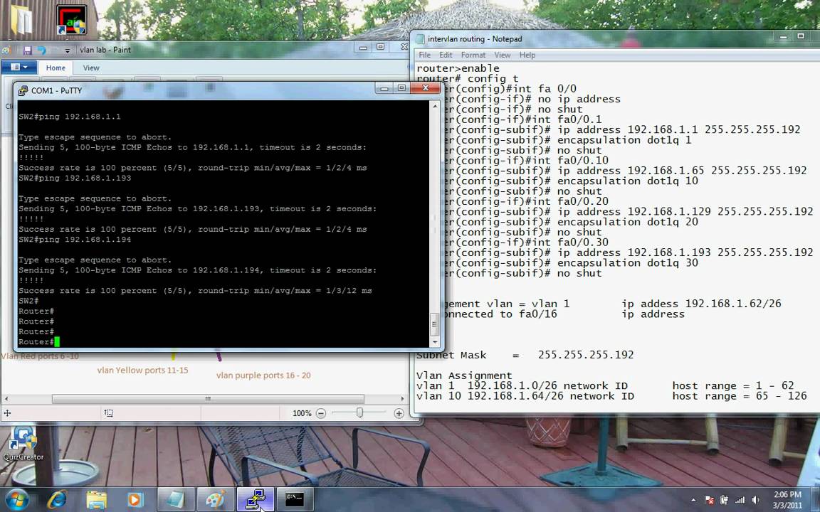 Inter-VLAN routing --- router on a  stick
