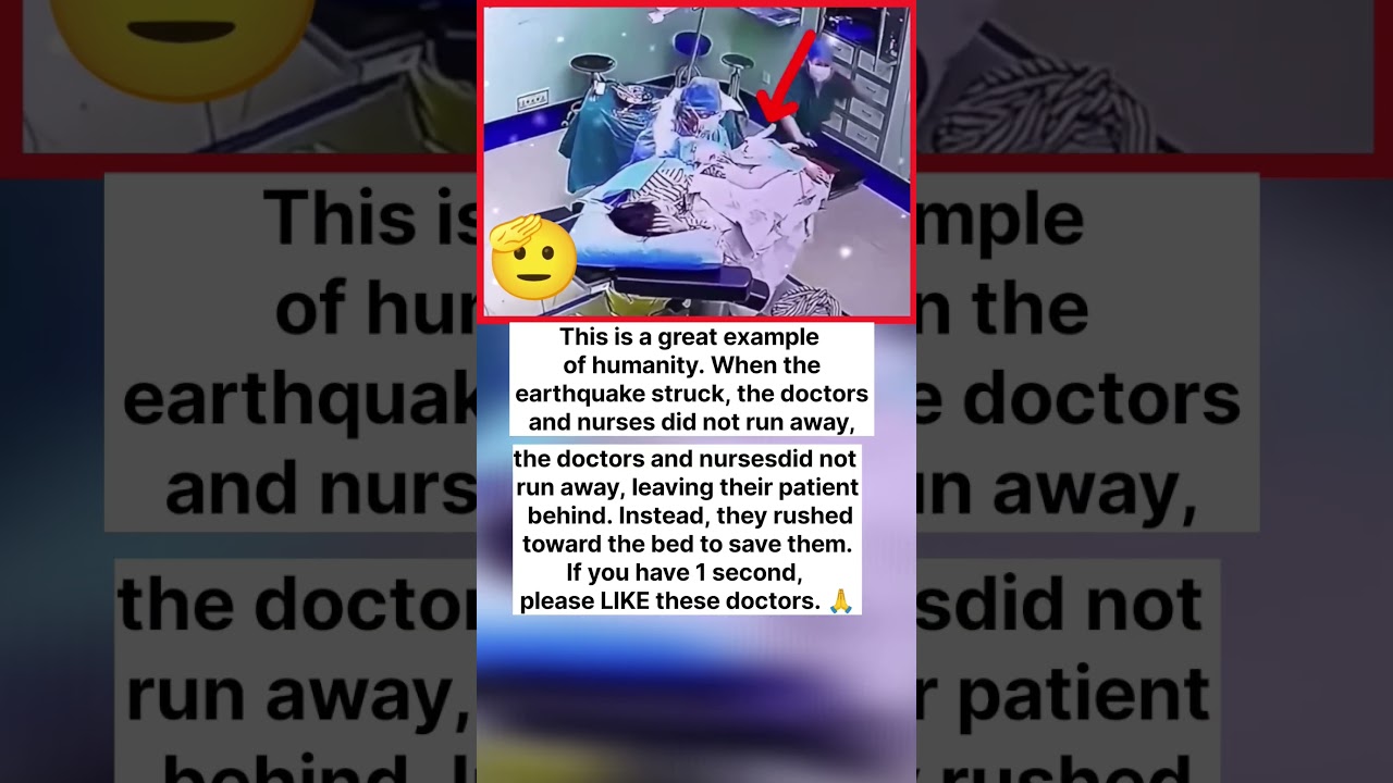 Doctors Refuse to Leave Patient During Earthquake! ❤️ #shorts #usa #trending