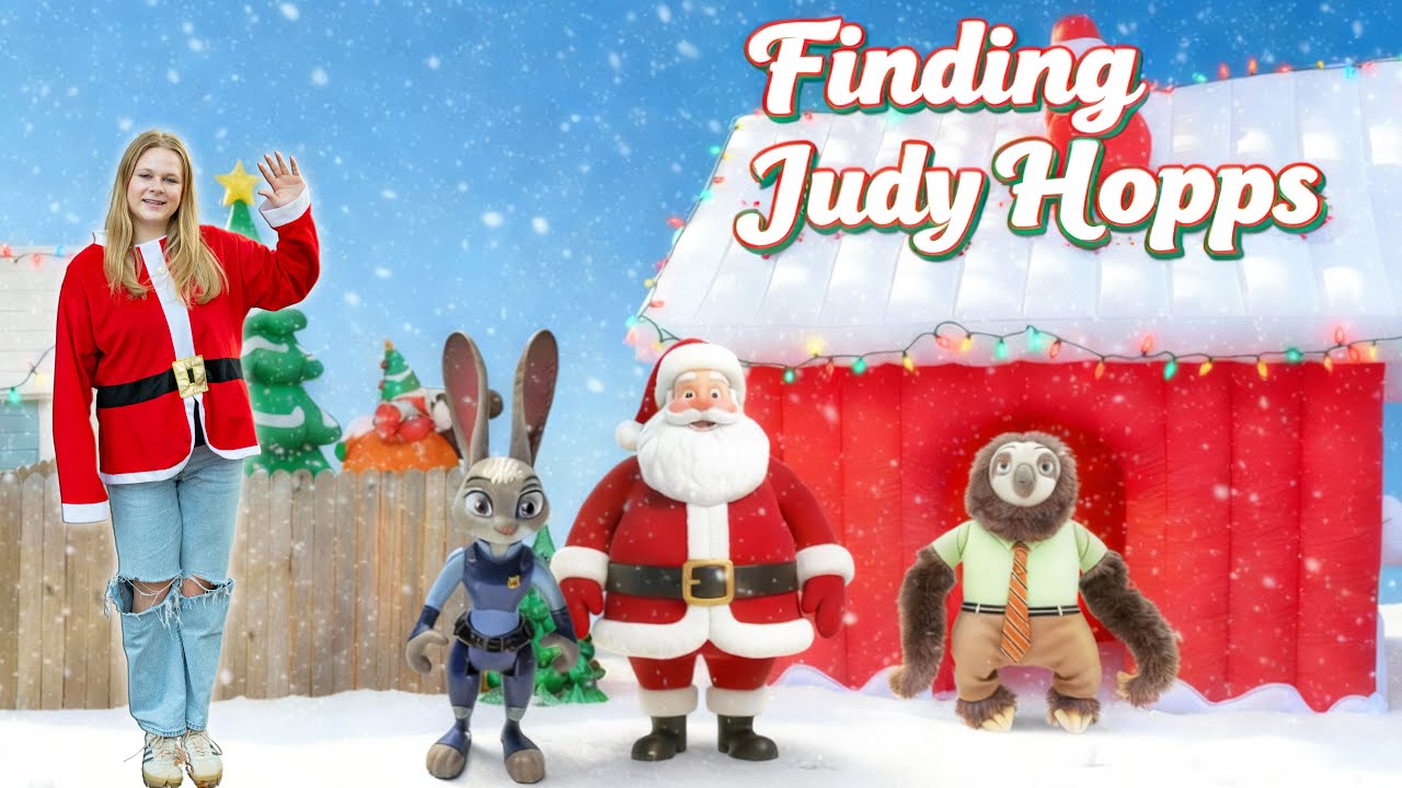 Assistant and Waffles Search Christmas Town for Zootopia 2 JUDY HOPPS!
