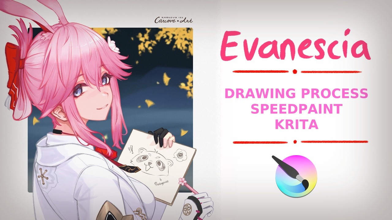 Evanescia HSR Fanart | Art Process Speedpaint | Krita