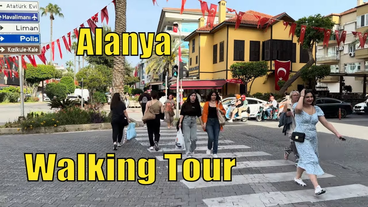 4k 🇹🇷 Alanya Walking Tour | Alanya Antalya Turkey 2024 | Turkey Travel