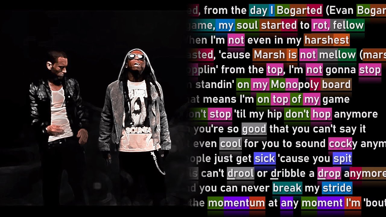 Eminem & Lil Wayne - No Love (Rhyme Scheme)