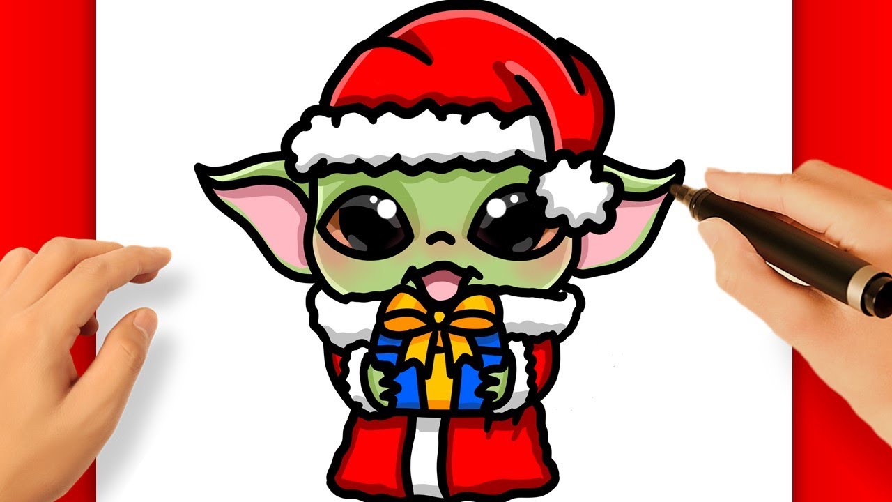COMMENT DESSINER BABY YODA NOËL