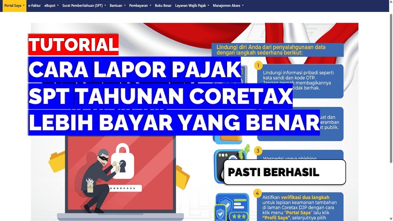 CARA LAPOR PAJAK SPT TAHUNAN CORETAX LEBIH BAYAR