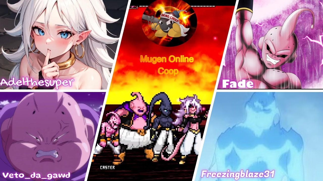 💣Mugen Online 4 PLayer Coop: The attack of MAJINS!! #mugenjus  (Downloads)😁