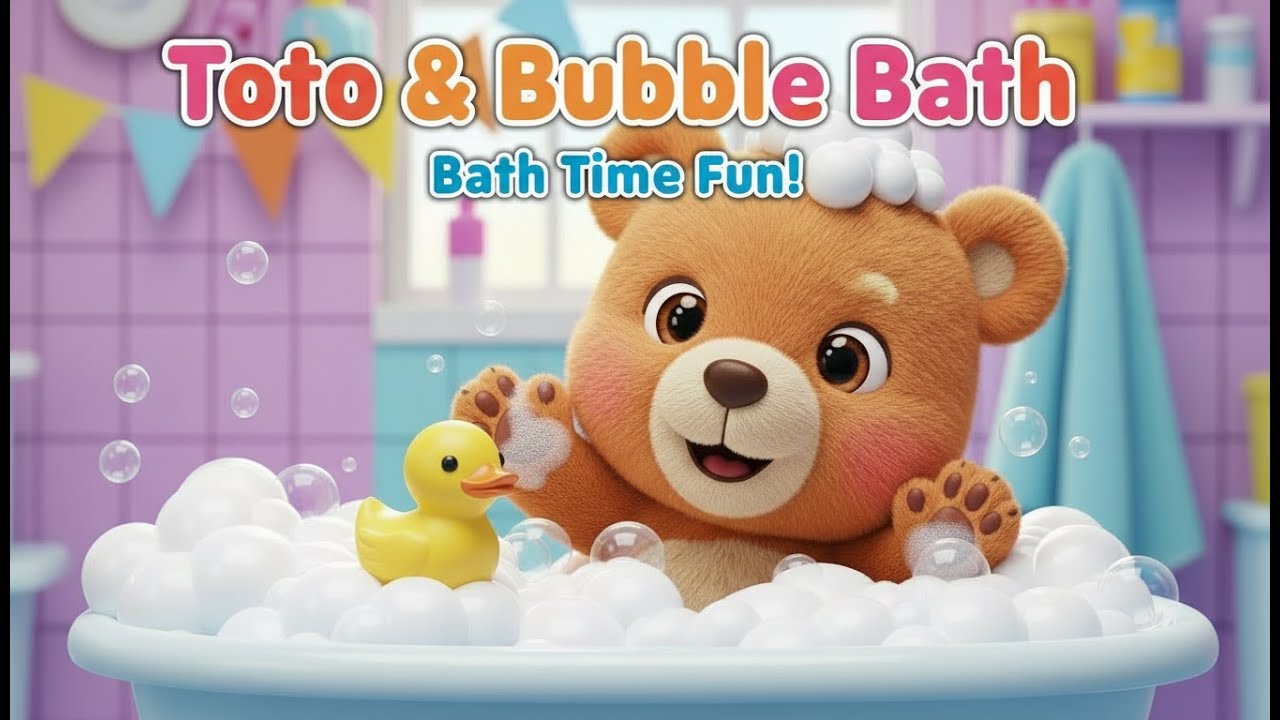 Toto and Bubble Bath | Fun Bath Time Nursery Rhymes for Kids and Toddlers | Nursery Rhymes