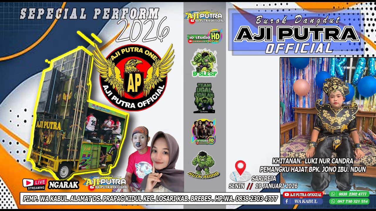 🔴LIVE BUROK DANGDUT AJI PUTRA DS. SARIREJA TANJUNG BREBES 19 JANUARI 2026