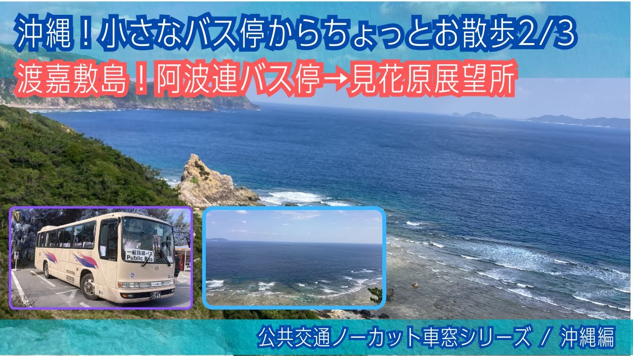 バーチャル散策【渡嘉敷島(沖縄)2/3】バス停→見花原展望所[Japan] Okinawa Walk | Tokashikijima Island
