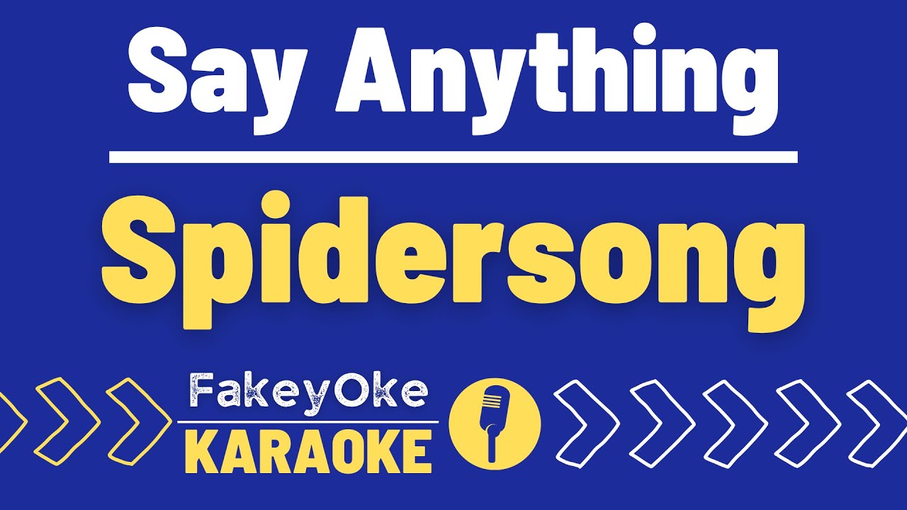 Say Anything - Spidersong [Karaoke]