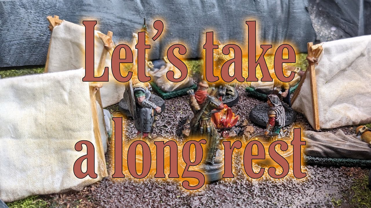 Camp terrain for a long rest in Dungeons & Dragons