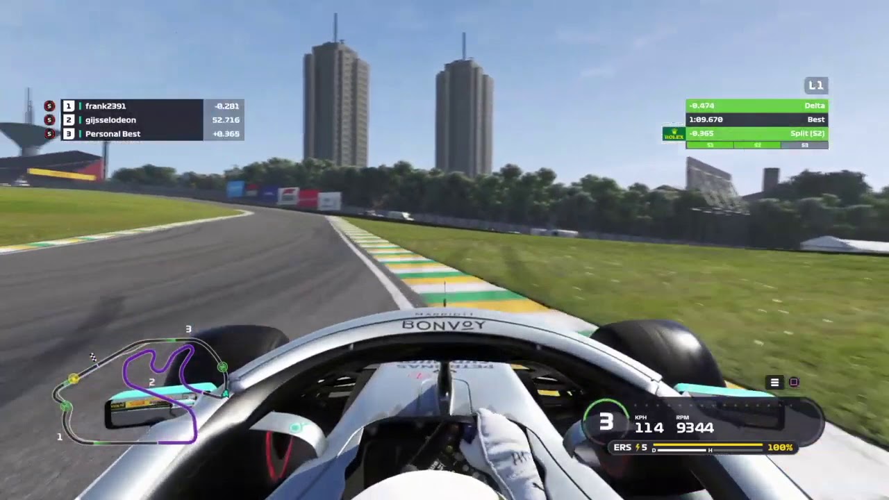 F1 2019 hotlap and best setup Brasil
