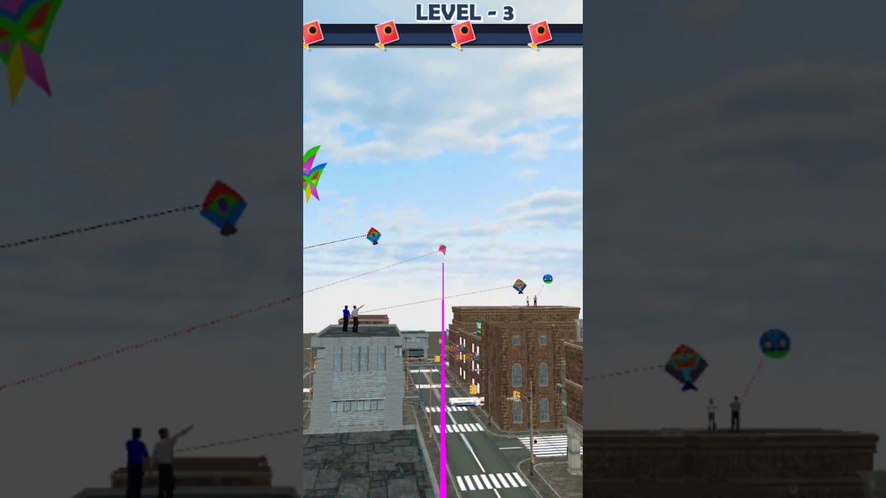 Level 3 Kite Game ||  Best Kite🪁 Game || 3D Kite Flying Game. #kite🪁 #kiteflying🪁 #kitegame🪁#shorts