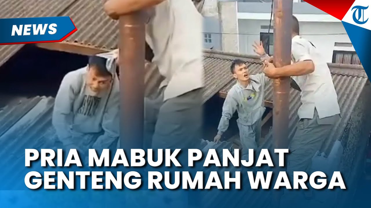 DIGEREBEK WARGA! Pria Mabuk Panjat Genteng Rumah Warga di Pancoran, Diduga Curanmor