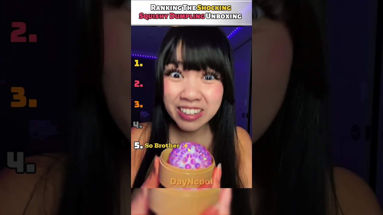 Ranking The BEST Squishy Dumpling Moments 😱✨ #shorts #squishy #unboxing #glitter #toys #usa