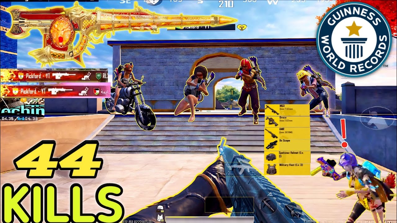 44 Kills!! 🤯 Breaking Records in a Solo Match 😍 Solo Squad Full Gyroscope 🔥🎮