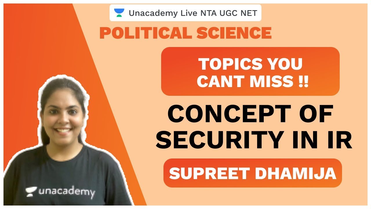 Topics You Can't Miss | Political Science | Concept of Security in IR | NTA UGC NET 2020 | Supreet |