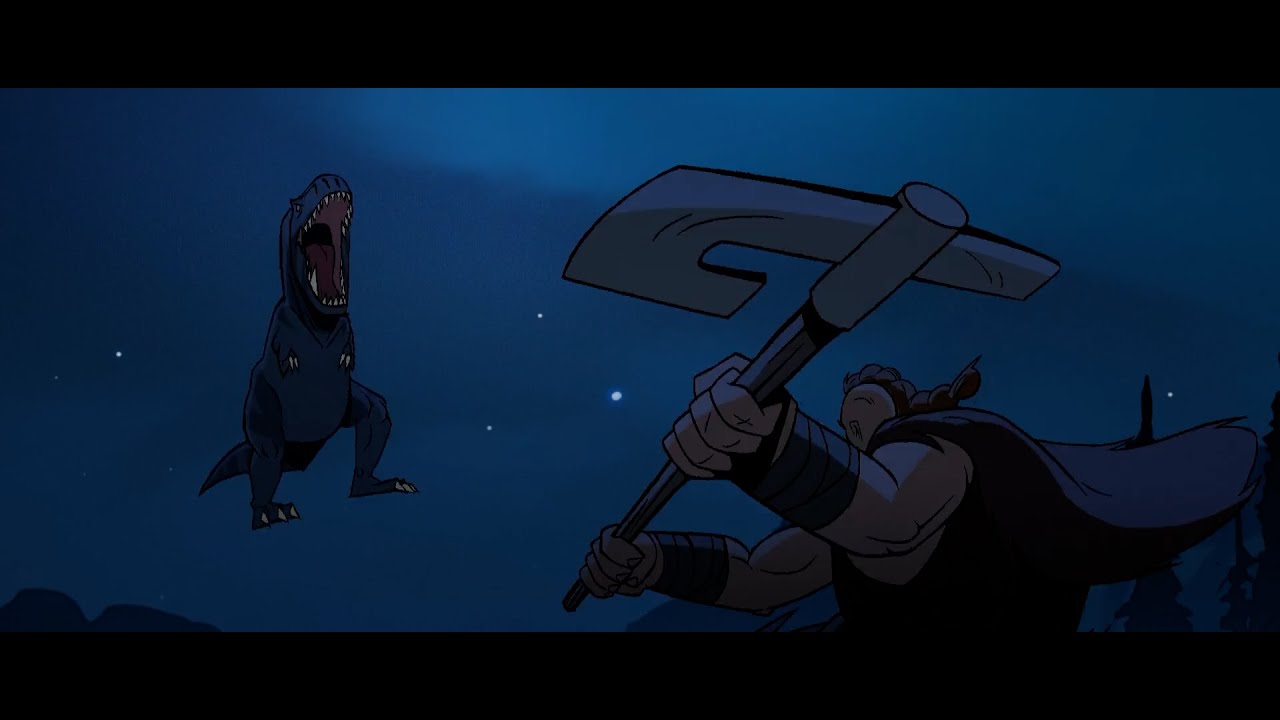 Genndy Tartakovsky's Primal S2E4 | Spear and Fang vs Viking Leader