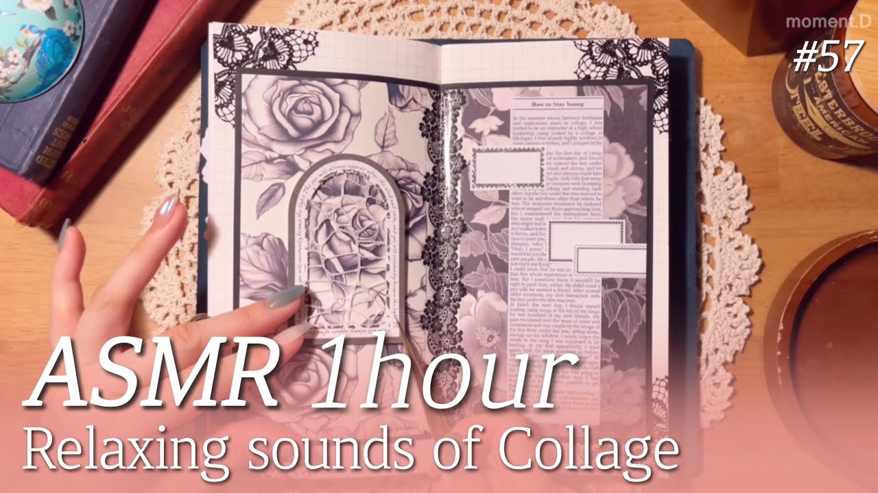 ASMR 1Hour✨ 편안한 수면을 위한 다꾸 모음 1시간 ✨Art Journaling Compilation✨ #scrapbooking コラージュ for sleep #57
