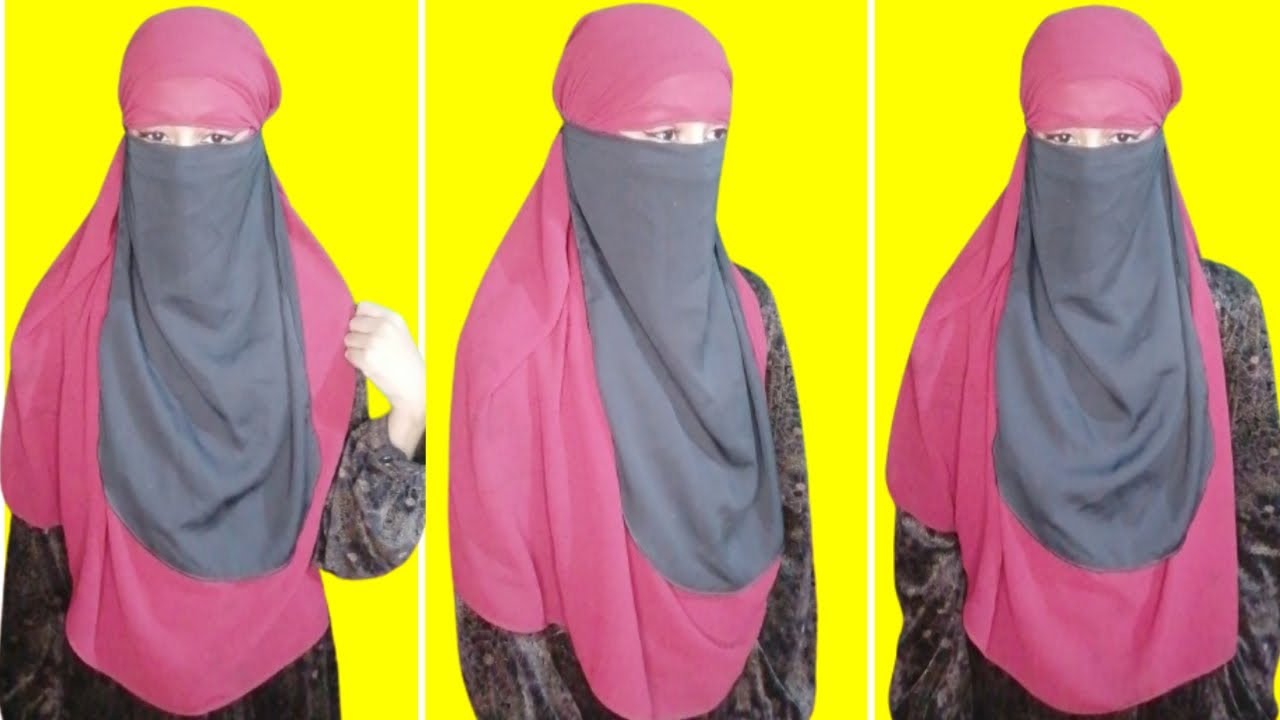 1 Minute Easy Niqab Tutorial With Chiffon Hijab | Hijab With 1 Part Niqab
