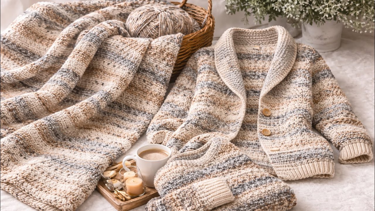Multi-Purpose Crochet Pattern 😍 | Blanket, Cardigan, Sweater Tutorial #crochet #knitting #youtube 