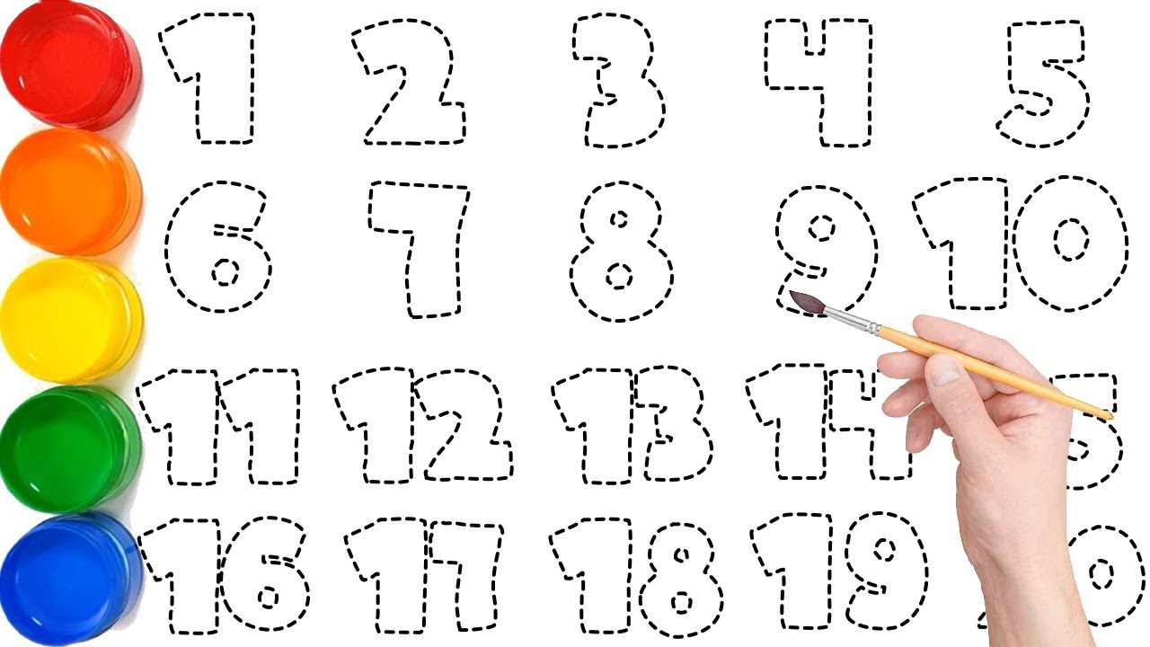 Draw 1 to 20 Numbers for Kids / Learn to Draw and Paint for Beginners / 123 for Children / Ks Art