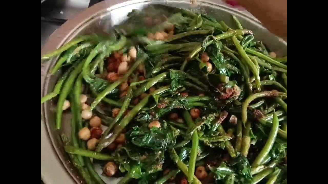 Теплый салат из спаржевой фасоли.Warm salad with green beans 