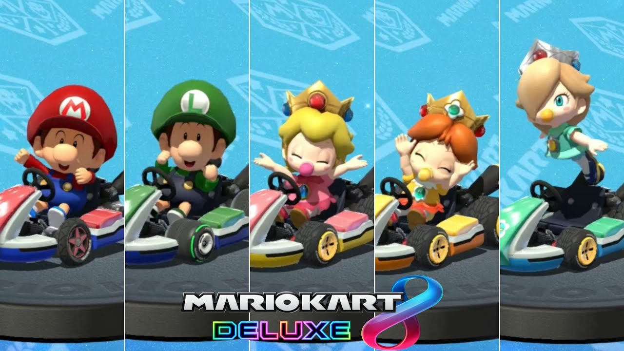 Mario Kart 8 Deluxe // All Baby Characters (Karts)