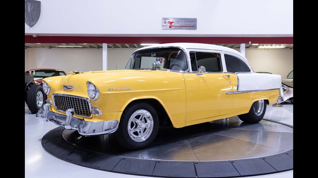 1955 Chevrolet Bel Air 2 Door Post Pro Street Startup, Exhaust, Walk Around | GT Auto Lounge