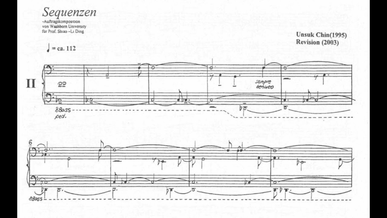 Unsuk Chin, Six Piano &Eacute;tudes (1995/2003), No.2 