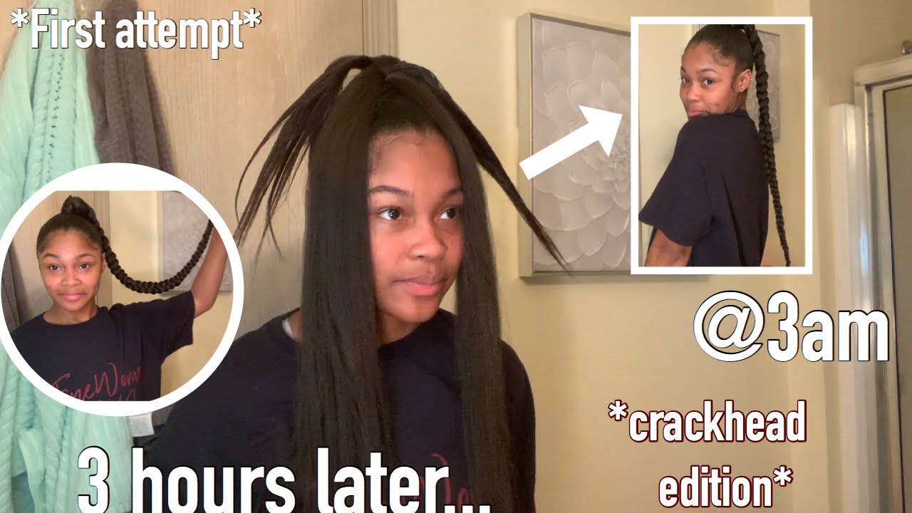Doing a Braided Ponytail @2am for the First time...*and this happened*