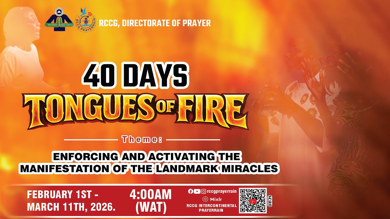 DAY -TWELVE TONGUES OF FIRE || PRAYERRAIN LIVE || 12TH FEBRUARY, 2026
