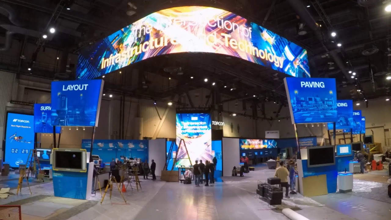 TOPCON EXHIBIT BOOTH BUILD TIMELAPSE