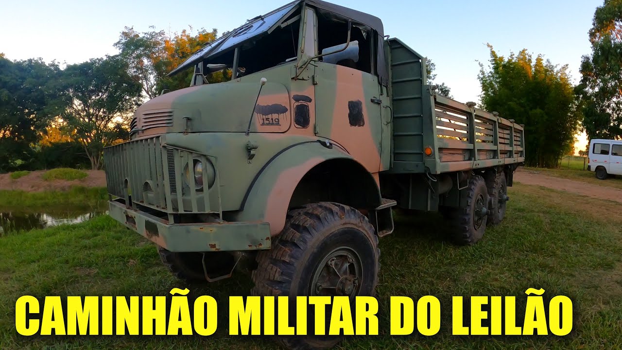 COLOCAMOS PARA ANDAR O MERCEDES BENZ LG1519 MAMUTE BUMERANGUE MILITAR DO LEILÃO