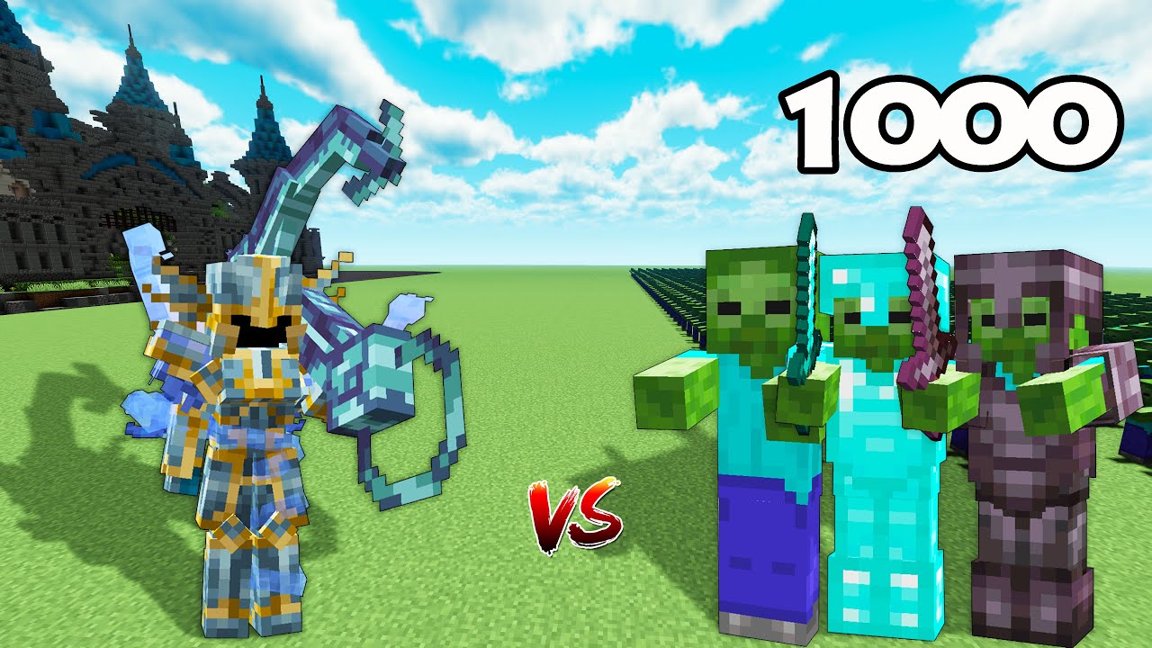 Scylla Vs 1000 Zombies | Minecraft