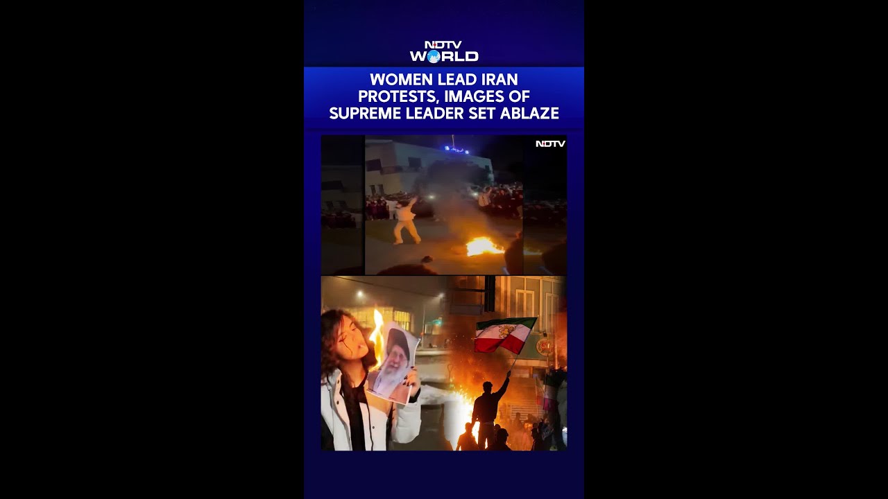 Iran Unrest: Women at the Forefront as Khamenei&rsquo;s Pictures Burn