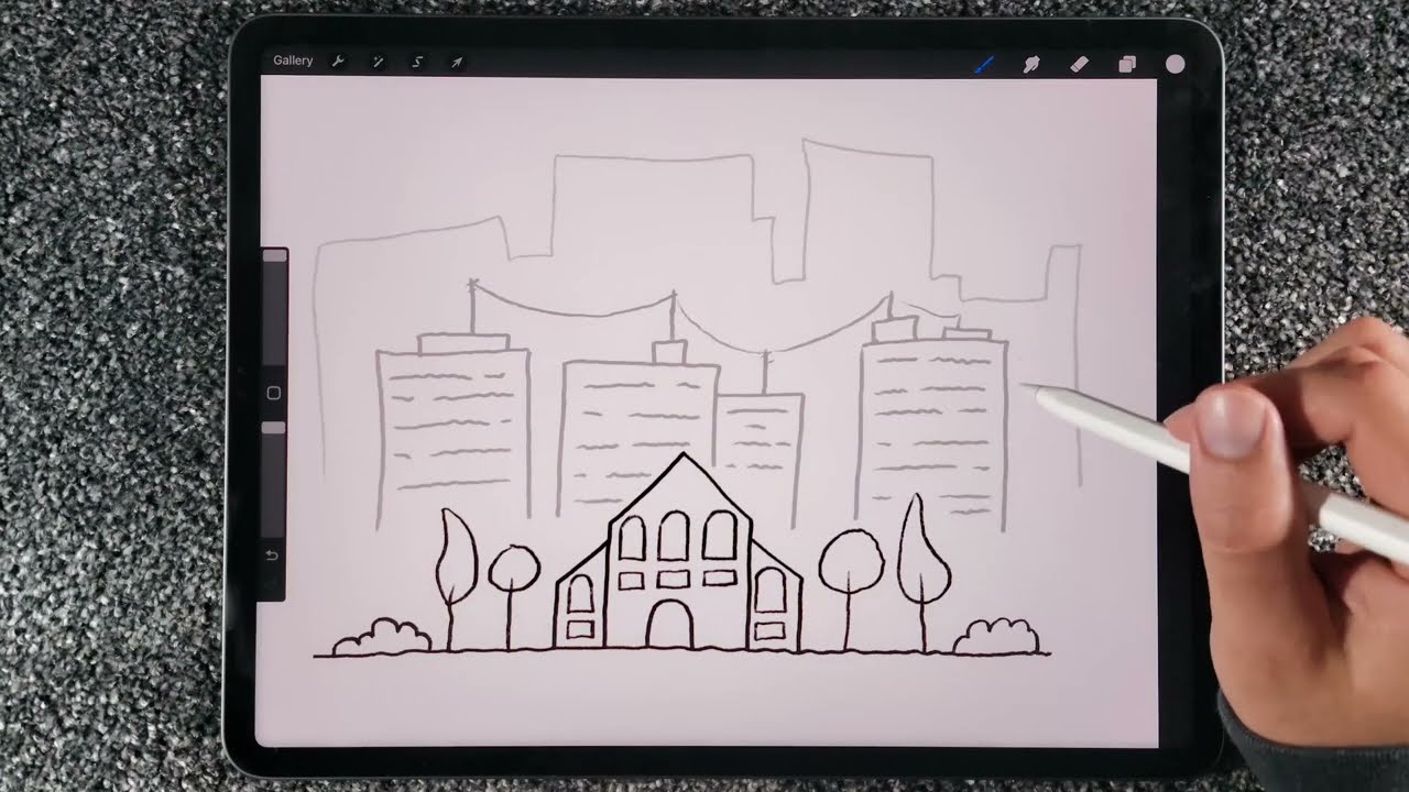 How To Draw A Cityscape | Step By Step Drawing Tutorial