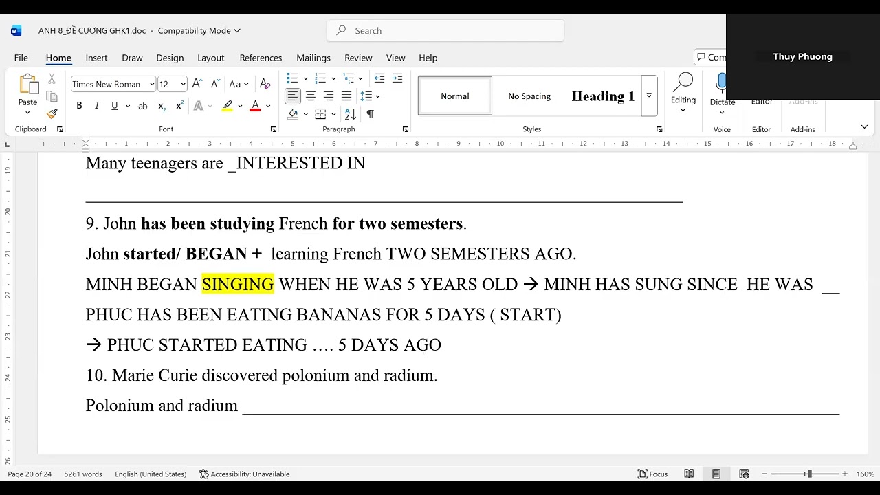 ENGLISH 8 - ĐỀ CƯƠNG VIẾT LẠI CÂU