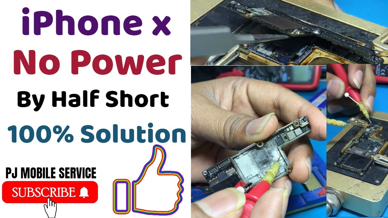 iPhone x no power by half short solution