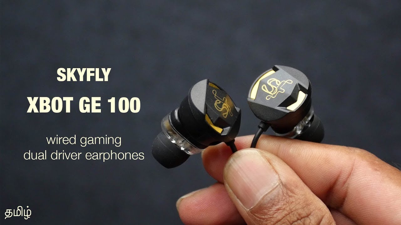 SKYFLY XBot GE 100 Tamil — Dual Driver Gaming earphones with Boom mic