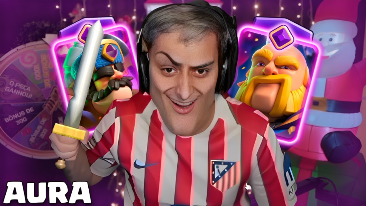 DONA FARMOU AURA COM O DECK DE GIGANTE REAL NO CLASH ROYALE 🔥
