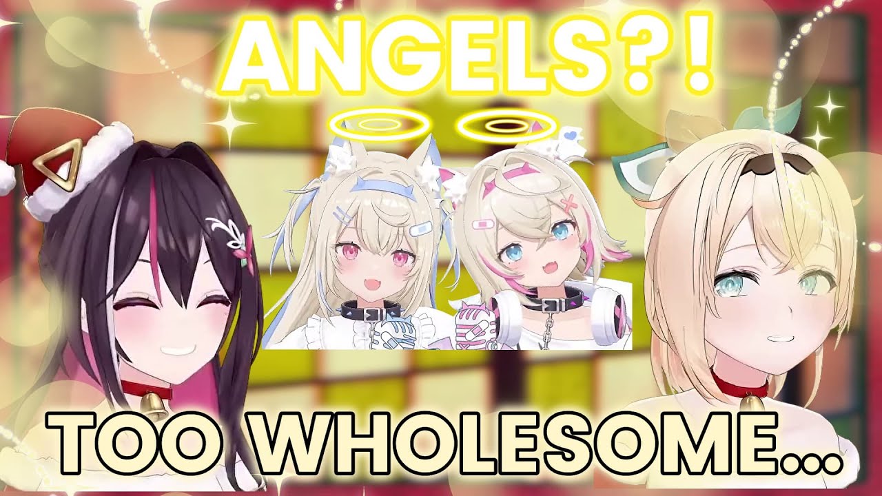 FUWAMOCO Are Angels?! AzuIro Melts from Cuteness 🎄🐶🐾 [EN Sub]