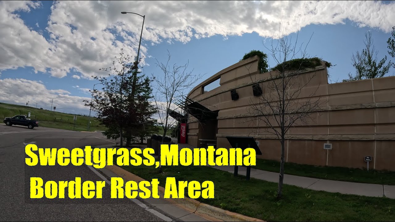 Sweetgrass, MT (Rest Area SB & NB) 🚛 | Truck Parking & Border Crossing Stop#TruckDriverLife
