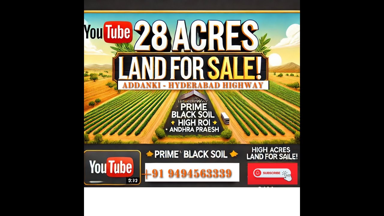 ✅ 28 Acres Prime Land for Sale in Addanki - Hyderabad | Highway Access | Best Investment Opportunity