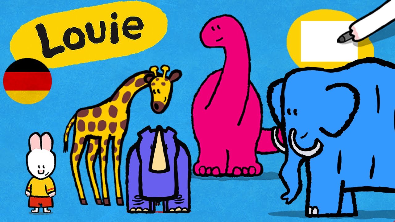 Louie, mal mir - Louie, mal mir große Tiere | Zeichentrickfilm für Kinder 🎨