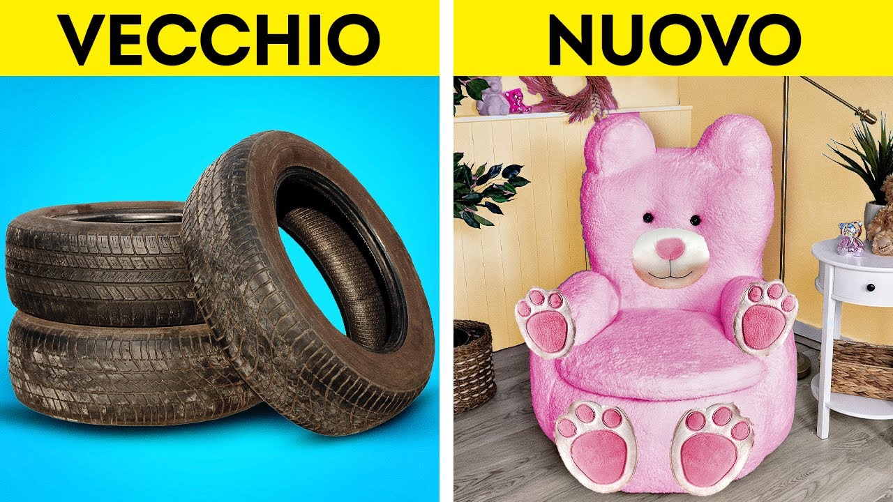 MODI CREATIVI PER RIUTILIZZARE I VECCHI PNEUMATICI ♻️✨ IDEE EPICHE DI RICICLO